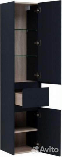 Пенал Aquanet Бруклин 35 антрацит матовый