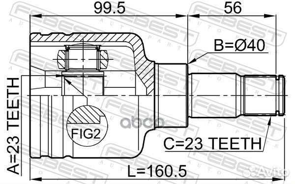 ШРУС внутренний перед лев 2111CB316LH Febest