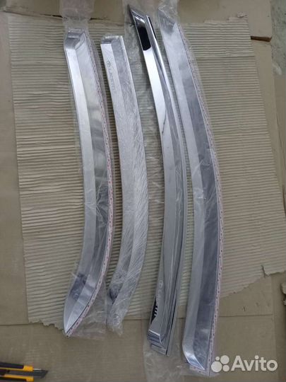 Дефлекторы боковых окон Chevrolet Lacetti х/б хром