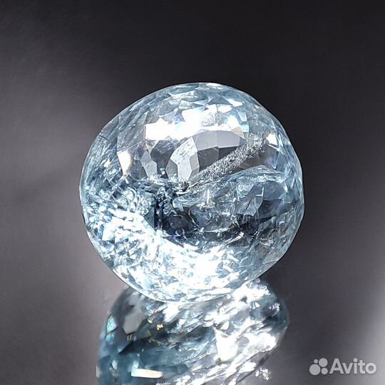 19.00 ct. Аквамарин, кушон. Бразилия. + гемм. закл