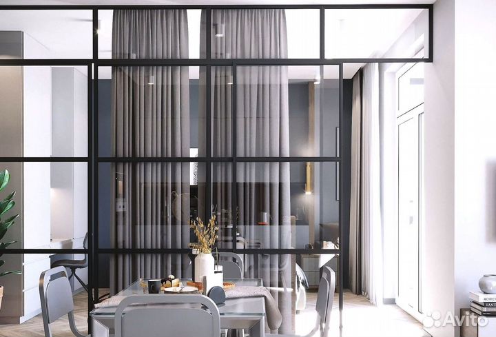 Перегородка стекло