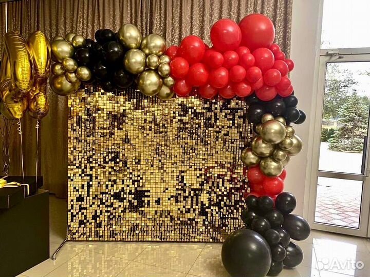 Фотозона из пайеток блестящая продажа