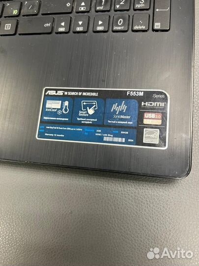 Ноутбук asus f553m разбит экран