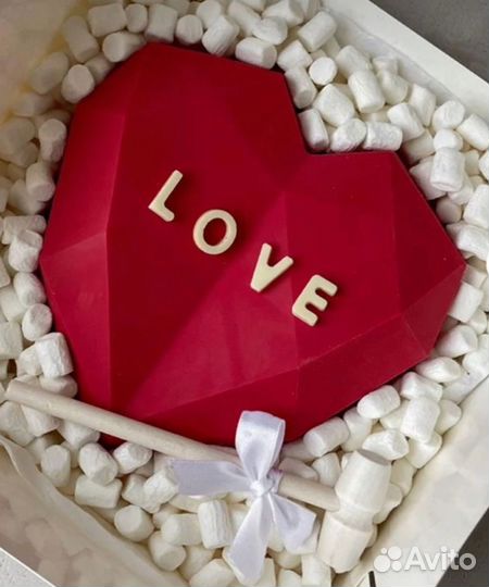 Шоколадное сердце-бомба для гендер пати