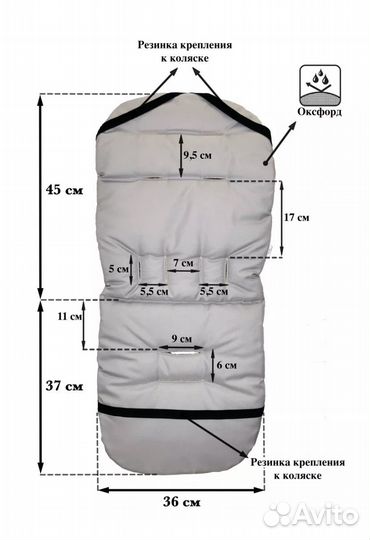 Матрасик для прогулочной коляски универсальный
