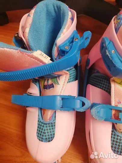 Роликовые коньки детские с защитой