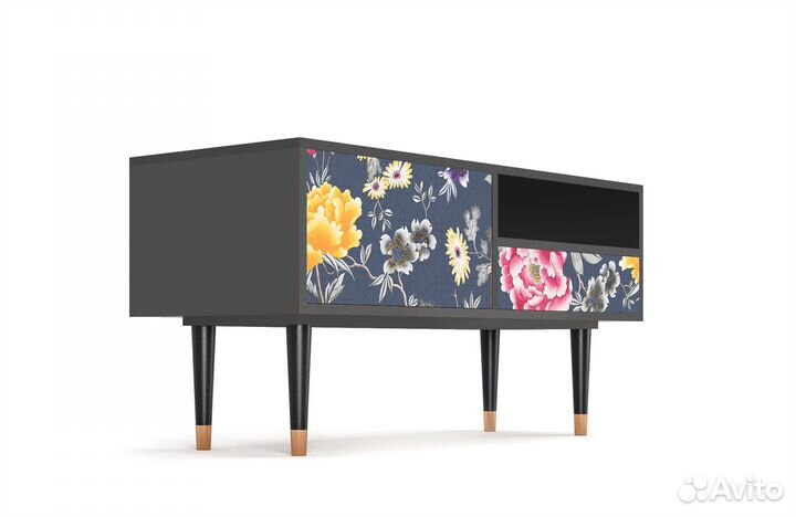 Тв-тумба T3 - Антрацит - Dark Flower Bed