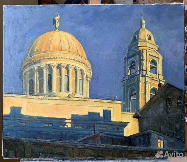Картина маслом на холсте пейзаж петербурга