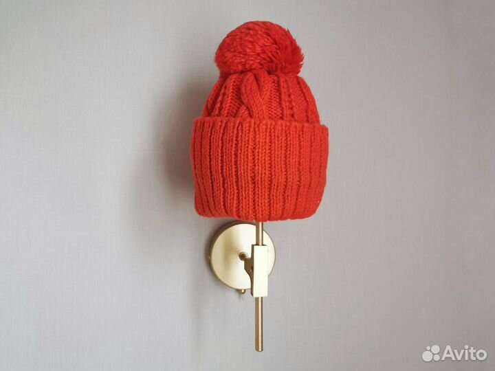 Комплект шапка и варежки оранжевые