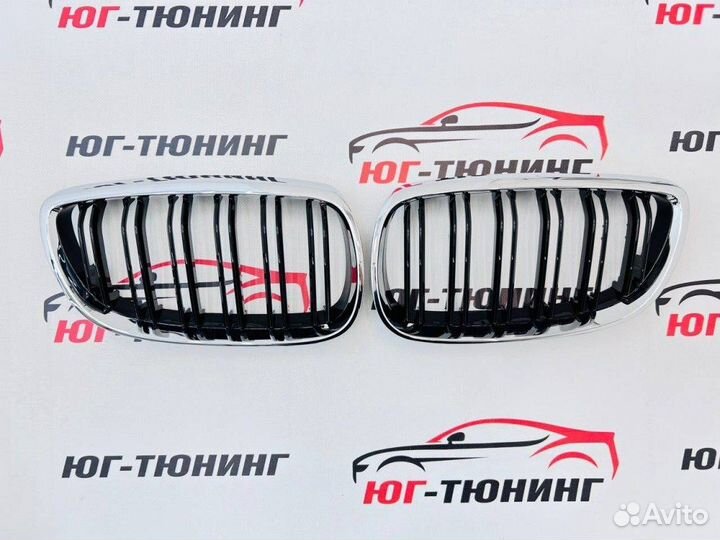 Решетка на BMW 3 E92 в стиле M с хром ободом