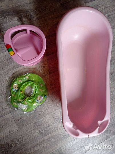 Ванночка для купания, стульчик, круг