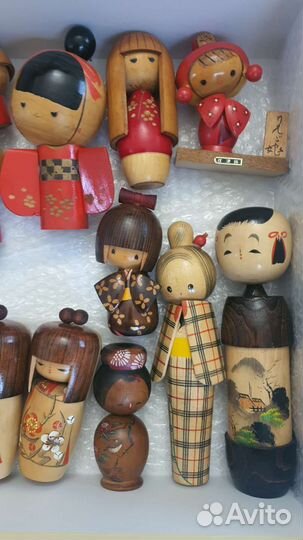 Большие старинные кокеши,японские куклы