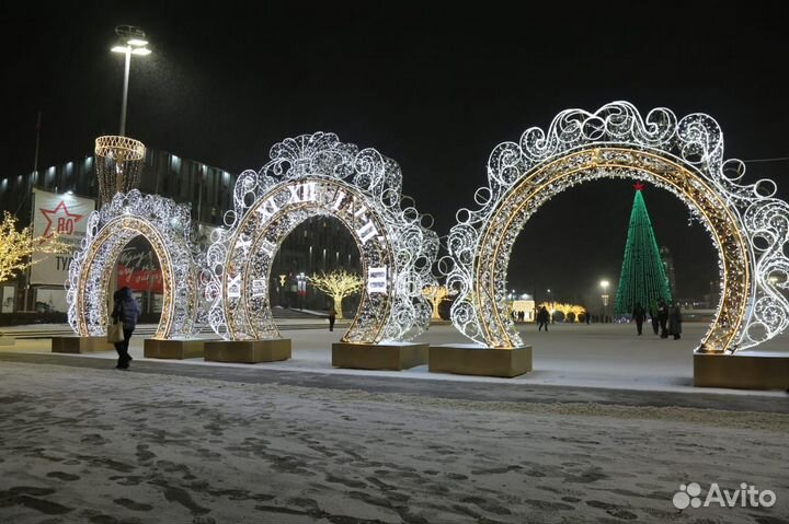 Светодиодная фигура Снеговик