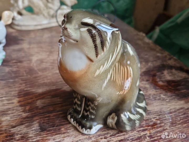 Статуэтка кошка фарфор СССР