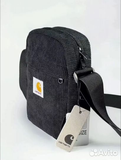 Сумка carhartt вельветовая черная