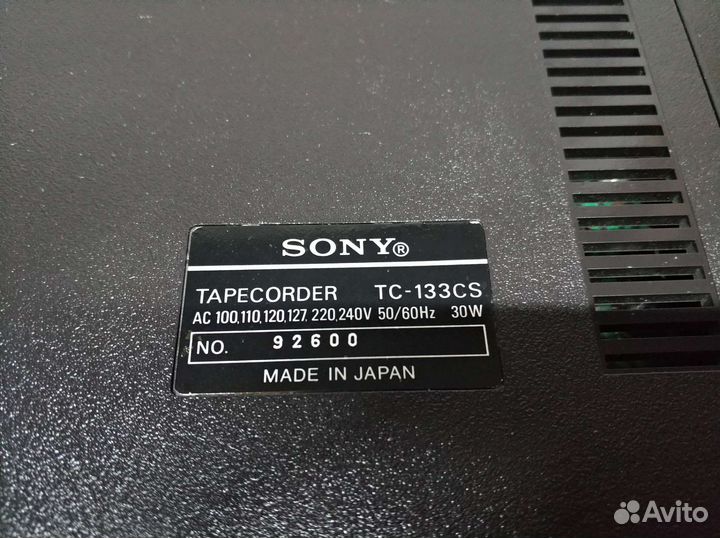Магнитофон sony TC-133CS