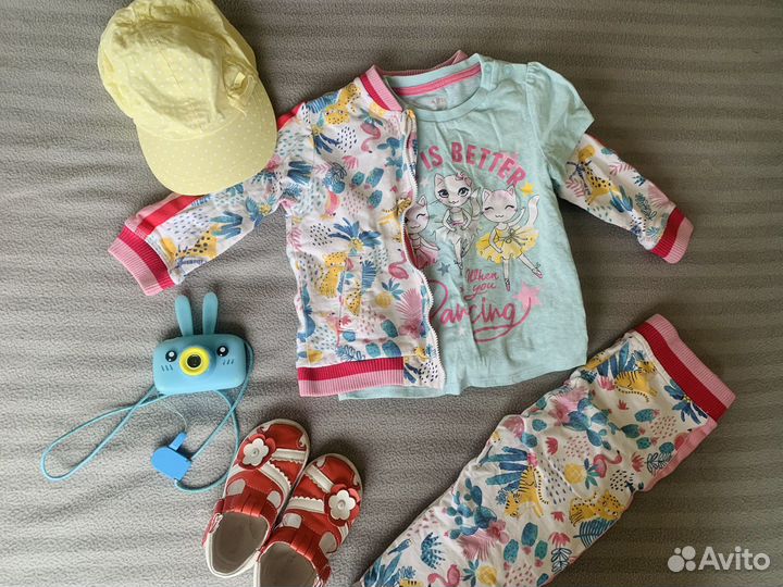 Летняя одежда для девочек 86 пакетом