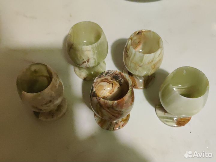 Рюмки из оникса 5 шт