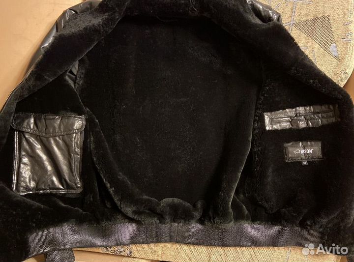 Кожаная дубленка мужская 50 размер
