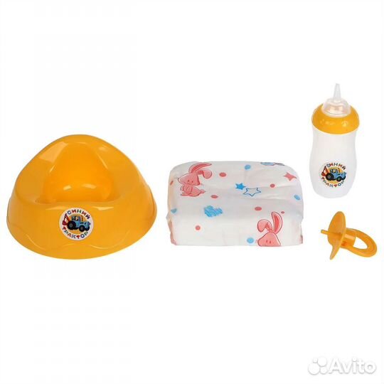 Кукла Пупс Карапуз Синий трактор