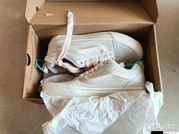 Кеды ванс ретро бежевые Vans knu skool premium