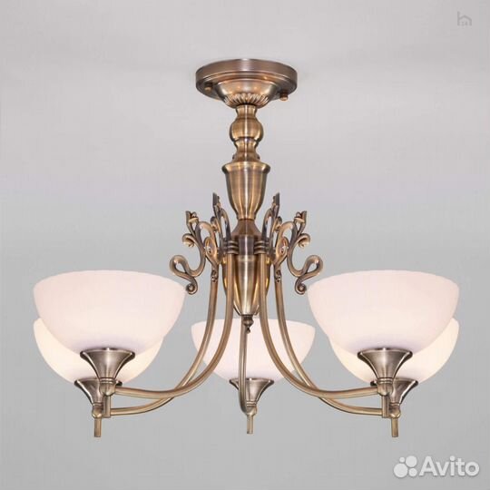 Подвесная люстра Eurosvet Лира 60053/5 античная бр