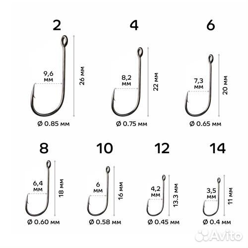 Крючки CF Micro jig hook №2 30шт. (3уп. по 10шт.)