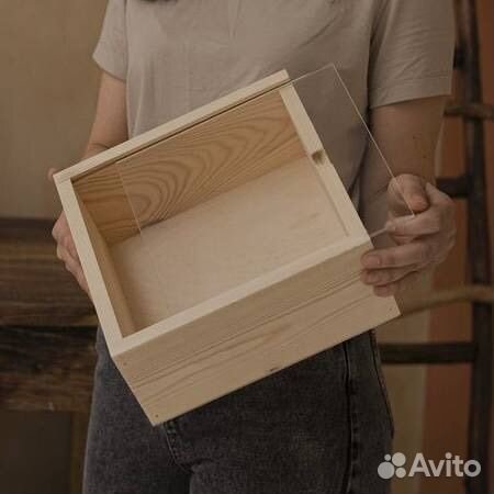 Коробка подарочная деревянная из фанеры