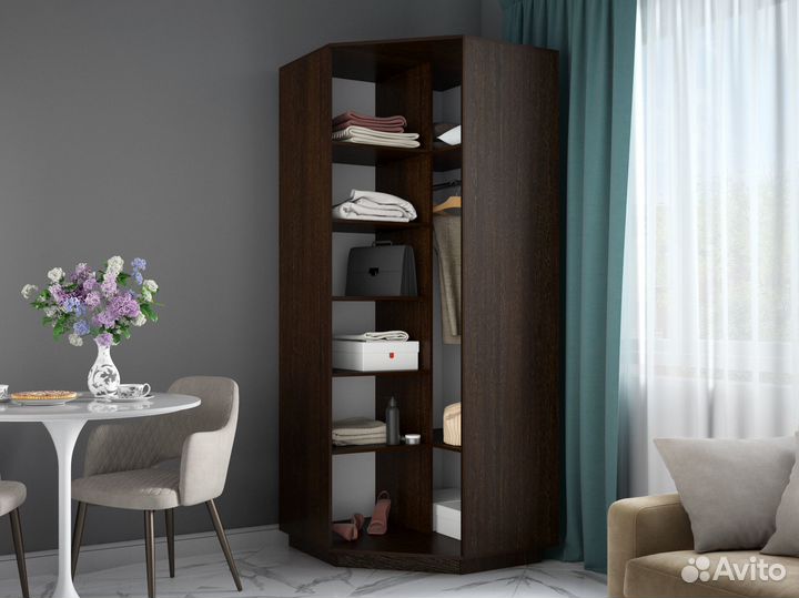 Шкаф угловой с зеркалом Экспресс