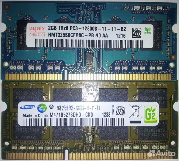 Память PC3-12800s для Notebook