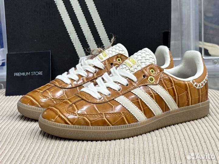 Кеды Adidas Samba Wales Bonner Croco Brown