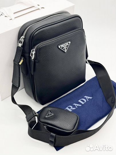 Сумка планшет Prada натуральная кожа