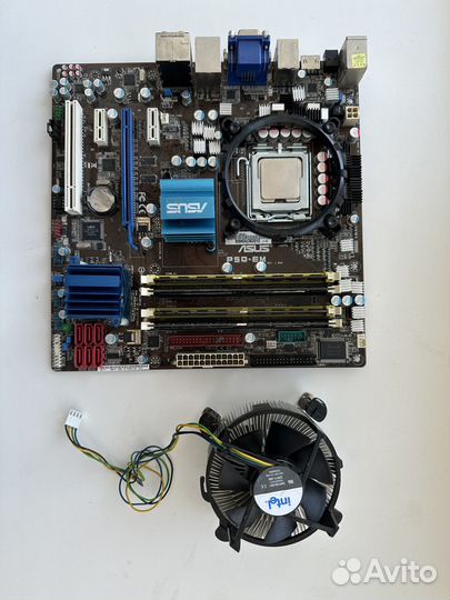 Материнская плата LGA775 + Xeon E5450 + память 8Гб