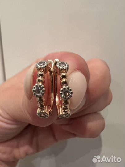 Золотые серьги конго