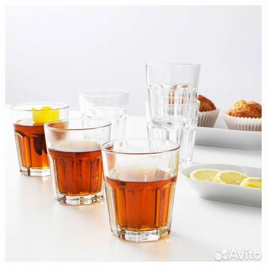 Покал Икеа стакан, прозрачное стекло, 6шт