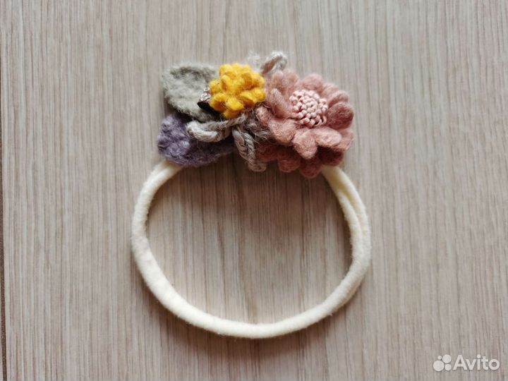 Шапочка, пинетки, повязка 0-3 мес