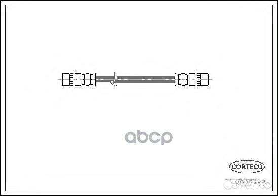 Тормозной шланг задний 200mm 19025763 Corteco