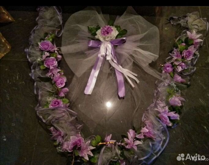 Свадебные украшения на машину