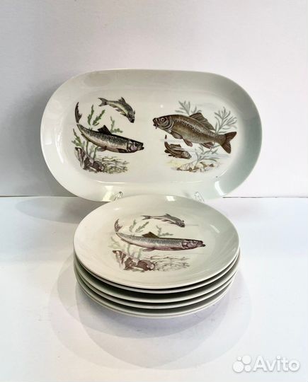 Набор столовой посуды Кахла ручная роспись гдр