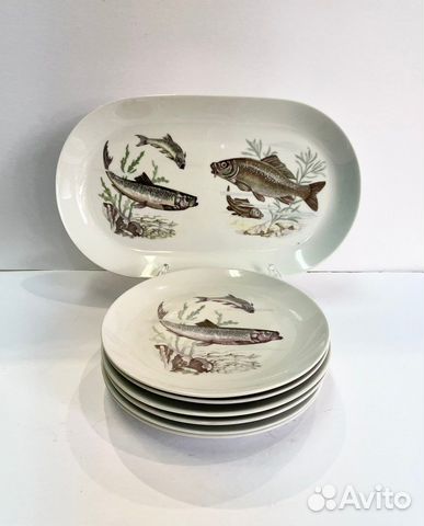 Набор столовой посуды Кахла ручная роспись гдр