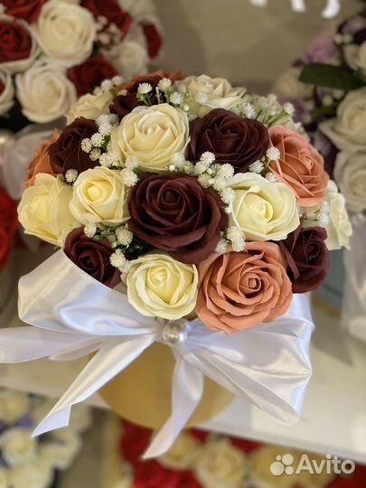 Цветы розы букет сердце день рождения любимой