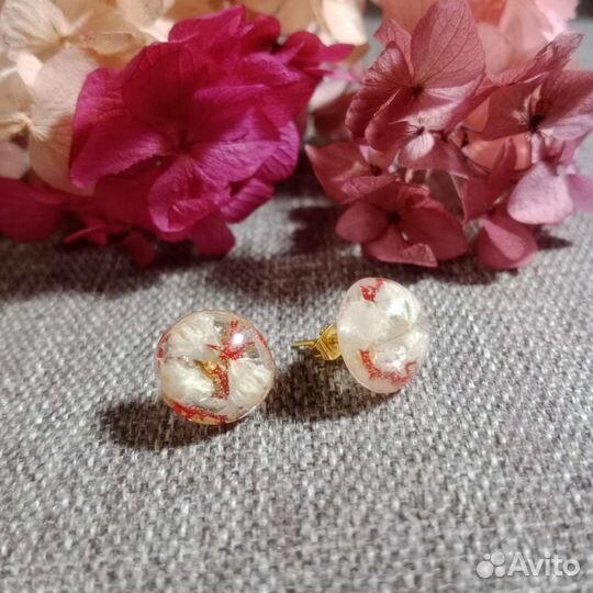 Серьги из эпоксидной смолы