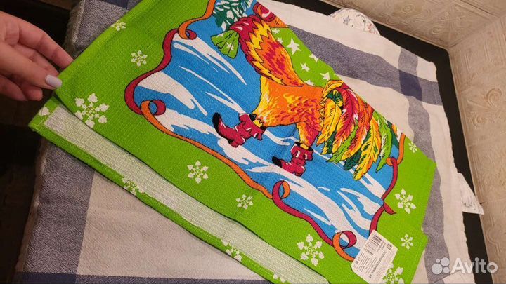 Полотенца махровые и вафельные для кухни. Новые