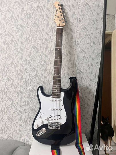 Леворукая электрогитара aria STG-004-L BK