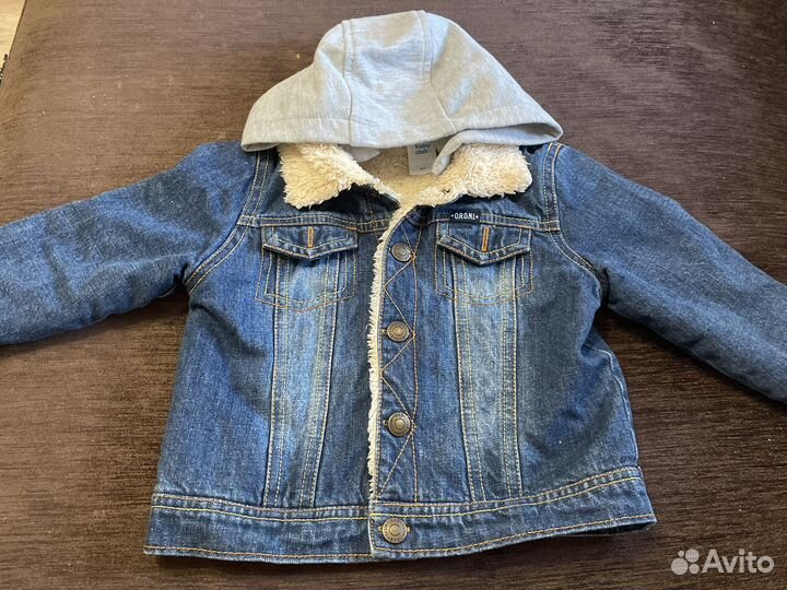 Джинсовая куртка теплая, на меху
