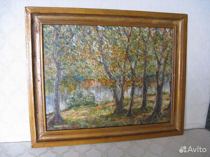 Картина маслом пейзаж Вилонов 1997г. 49,5 х 40 см