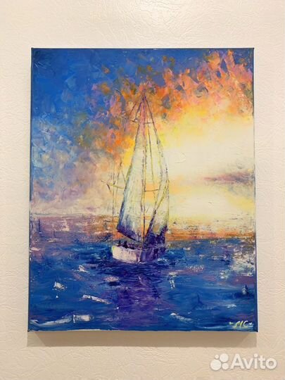 Картина «Кораблик». Масло, холст