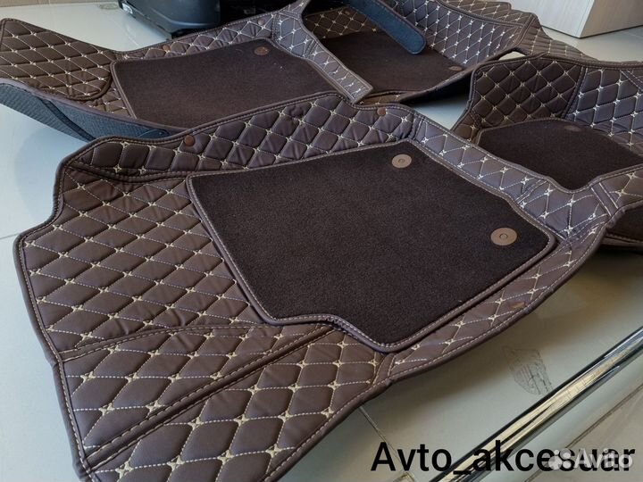 5D Ковры Skoda Rapid Octavia A5 - VW Polo Коричнев