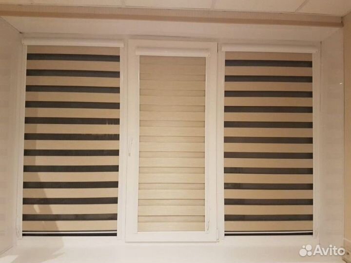 Рулонные шторы день ночь зебра J040