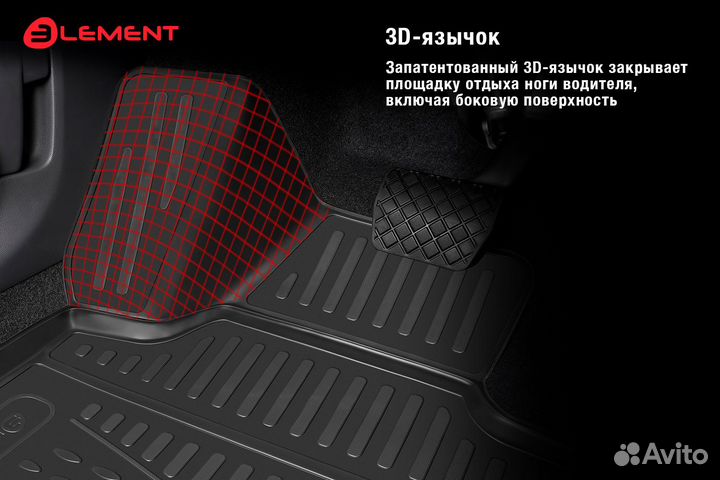 Коврики 3D в салон Genesis GV80 2020- 7 мест, USA